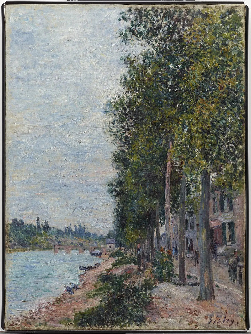 Väg längs Seine i Saint-Mammès - Alfred Sisley