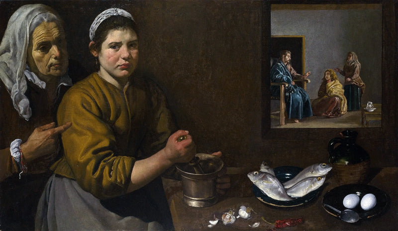 Kristus i Marta och Maria hus - Diego Velázquez