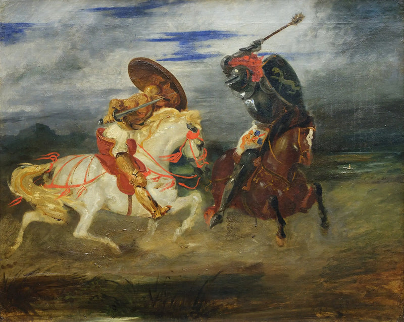 Riddarnas strid på landsbygden - Eugène Delacroix