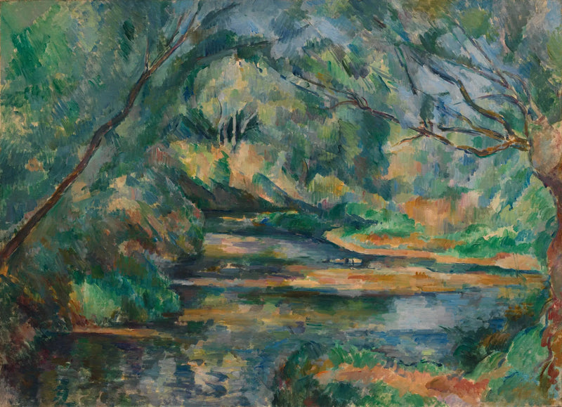 Vattendrag i skogsbryn - Paul Cézanne