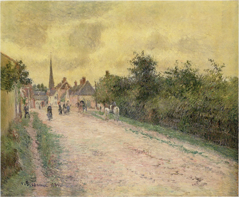 Ingången till byn Eragny - Camille Pissarro
