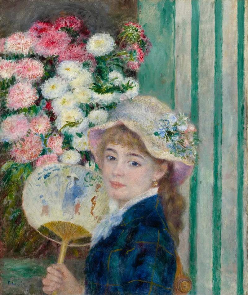 Kvinna med fläkt - Pierre-Auguste Renoir
