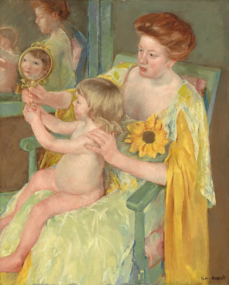 Kvinna med solros - Mary Cassatt