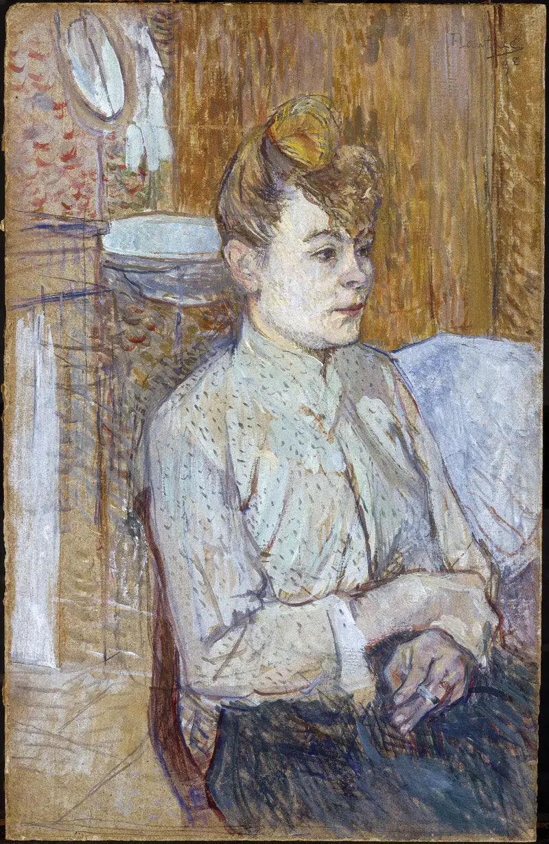 Kvinna som röker en cigarett - Henri de Toulouse-Lautrec
