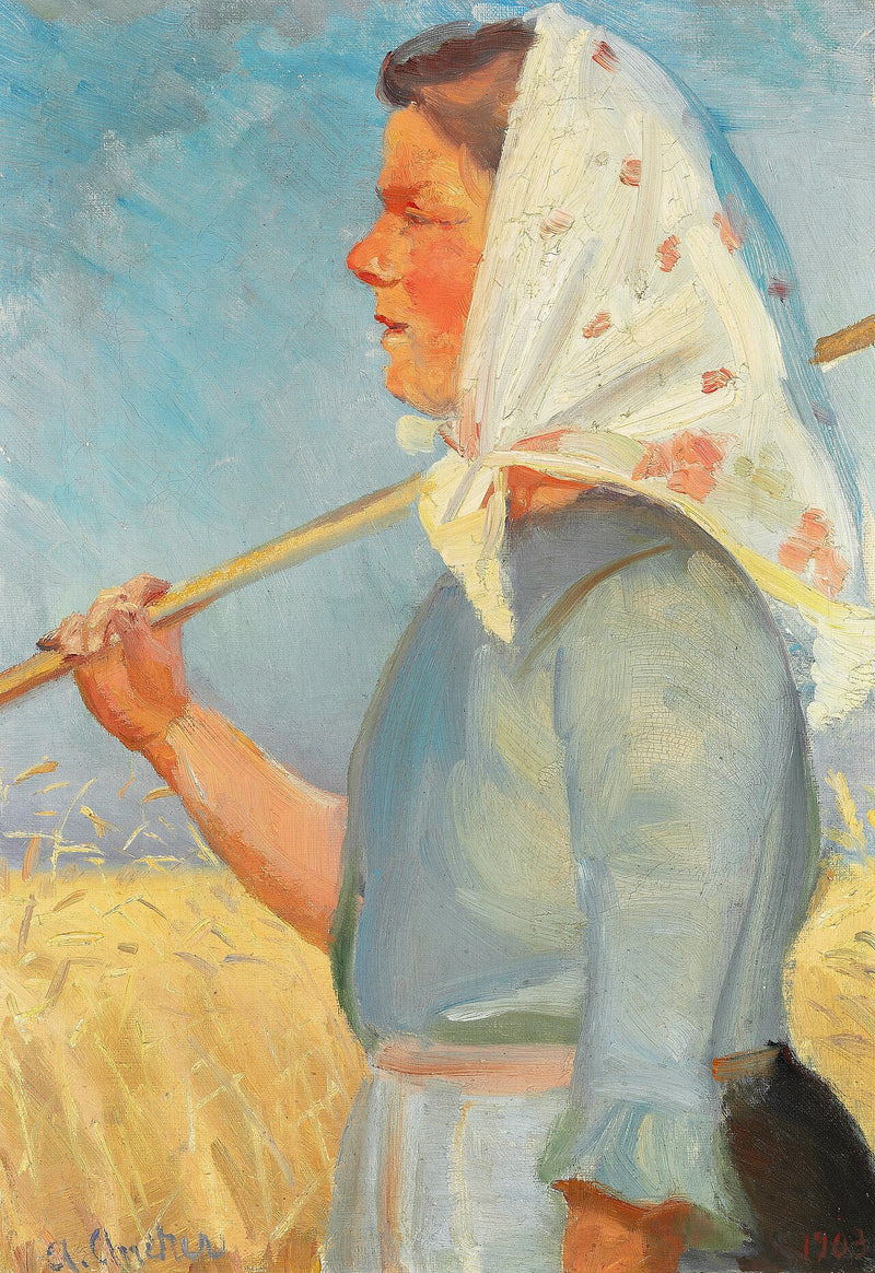 Skördeflicka. - Anna Ancher