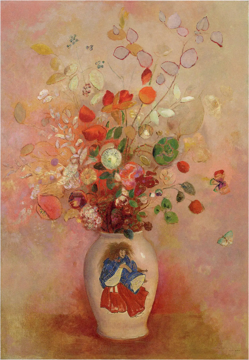 Blommor i en japansk vas - Odilon Redon
