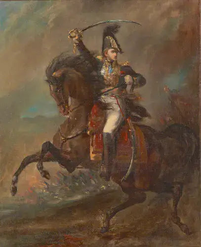 Första imperiets general som attackerar fienden - Théodore Géricault