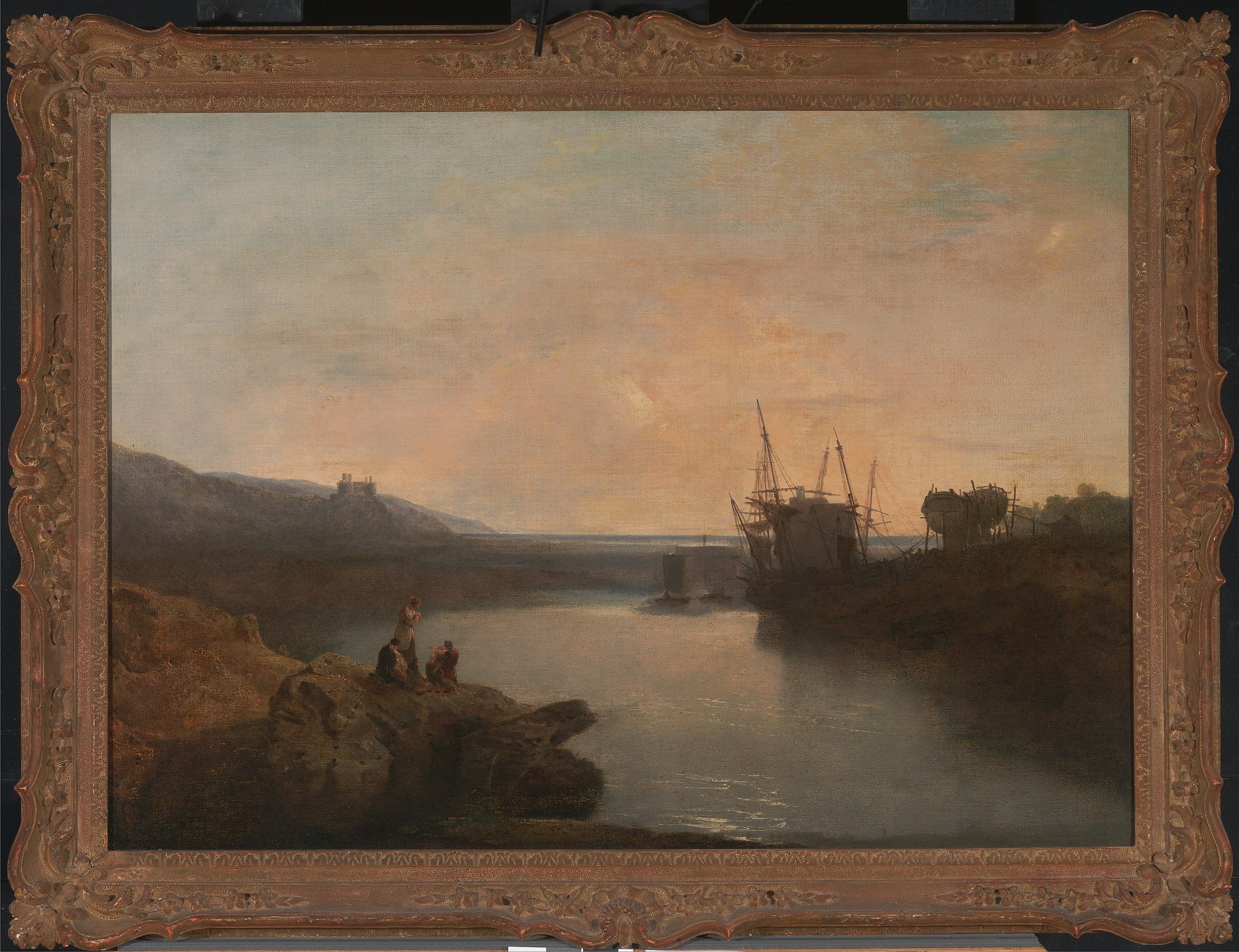 Harlech Castle, från Tygwyn Ferry, Sommarkvällens Skymning - J. M. W. Turner