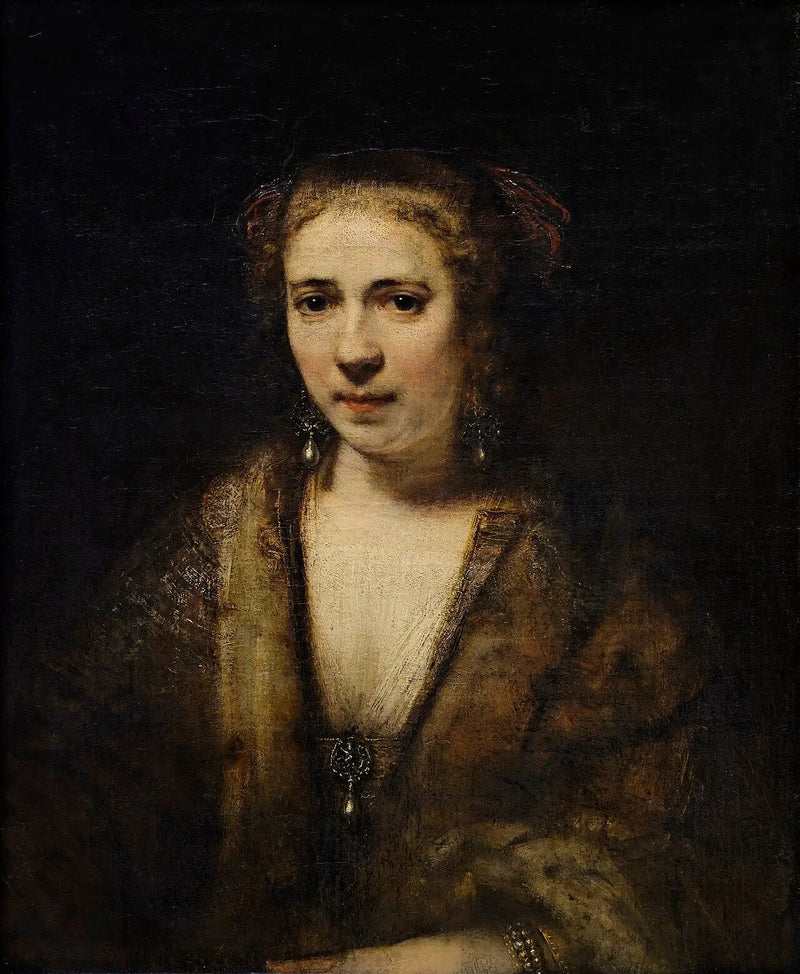 Hendrickje Stoffels med sammetsberet - Rembrandt