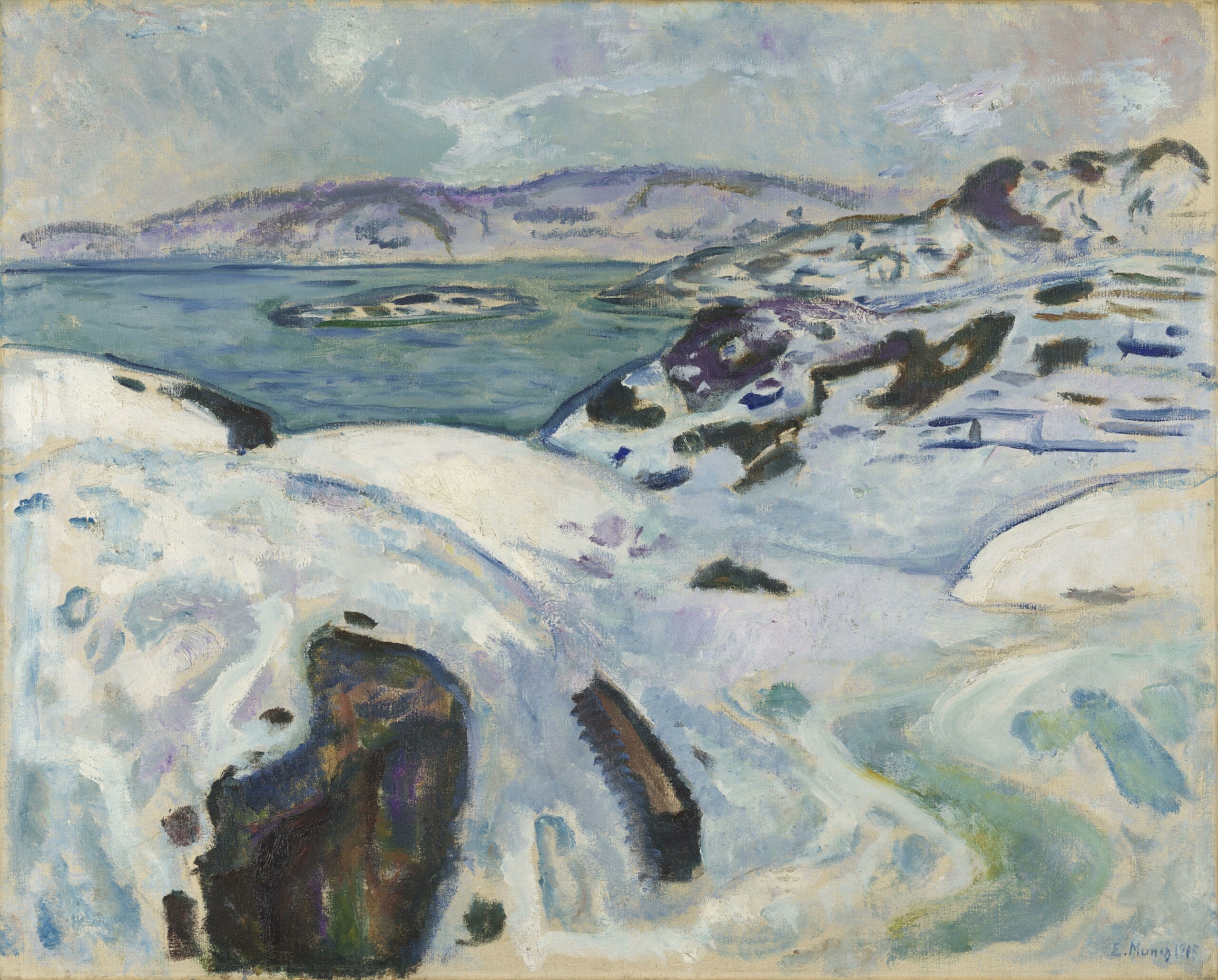 Vinter vid kusten - Edvard Munch