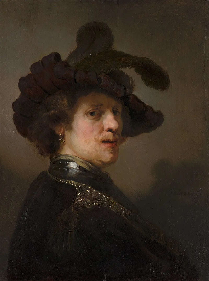 Man med fjäderhatt - Rembrandt