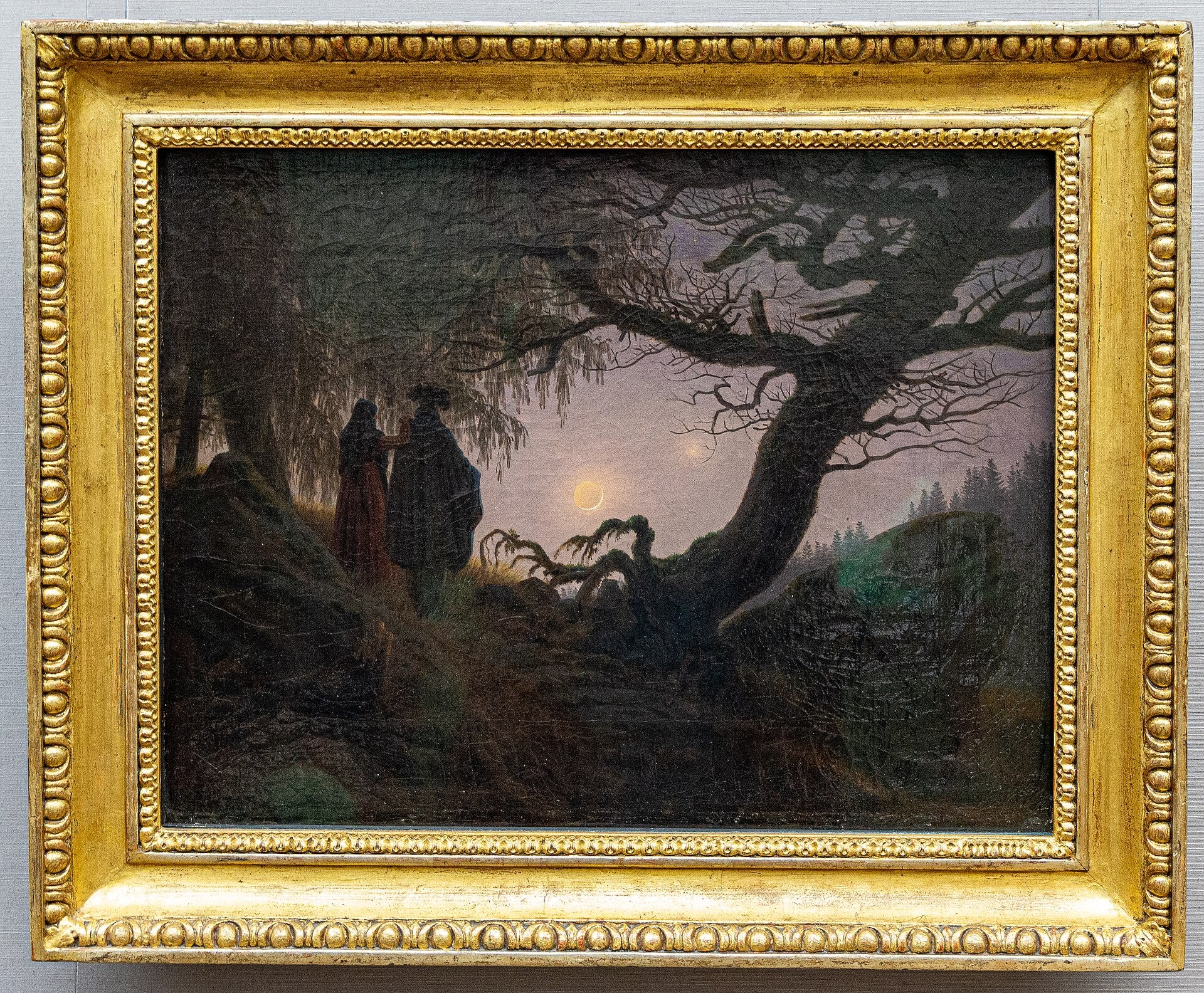 Man och Kvinna som betraktar Månen - Caspar David Friedrich