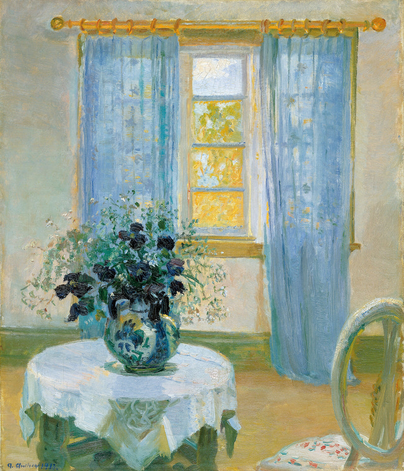 Interiör med klematis - Anna Ancher