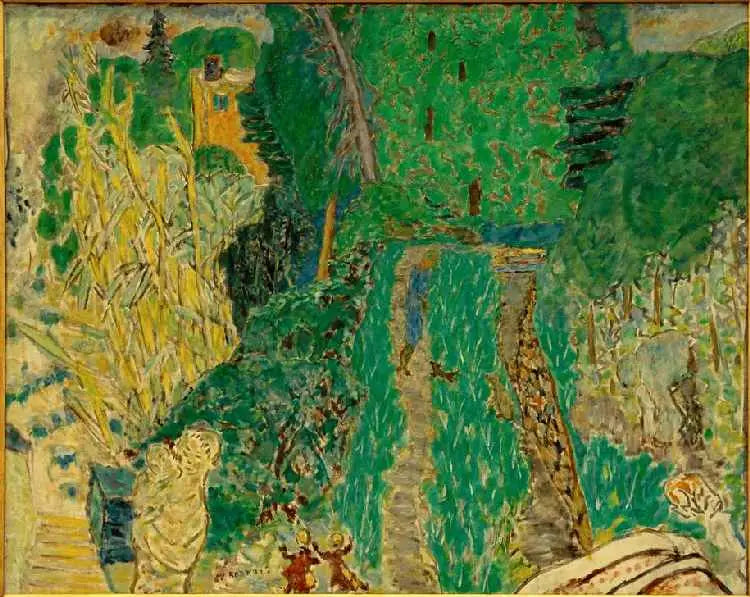Trädgård vid den lilla bron - Pierre Bonnard