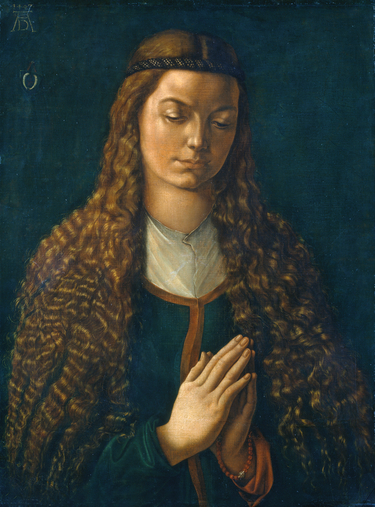Ung kvinna, med svävande hår - Albrecht Dürer