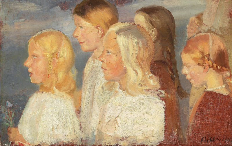 Unga flickor från Skagen. - Anna Ancher