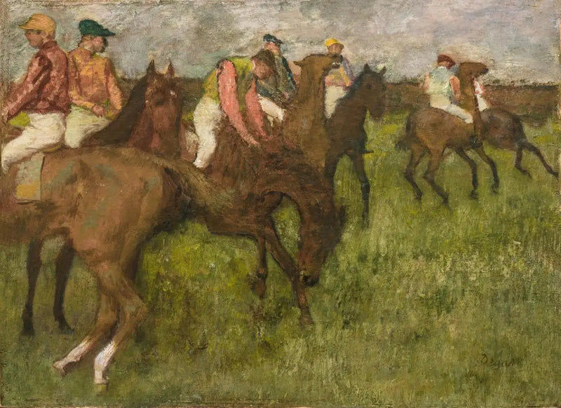 Jockeys före loppet - Edgar Degas