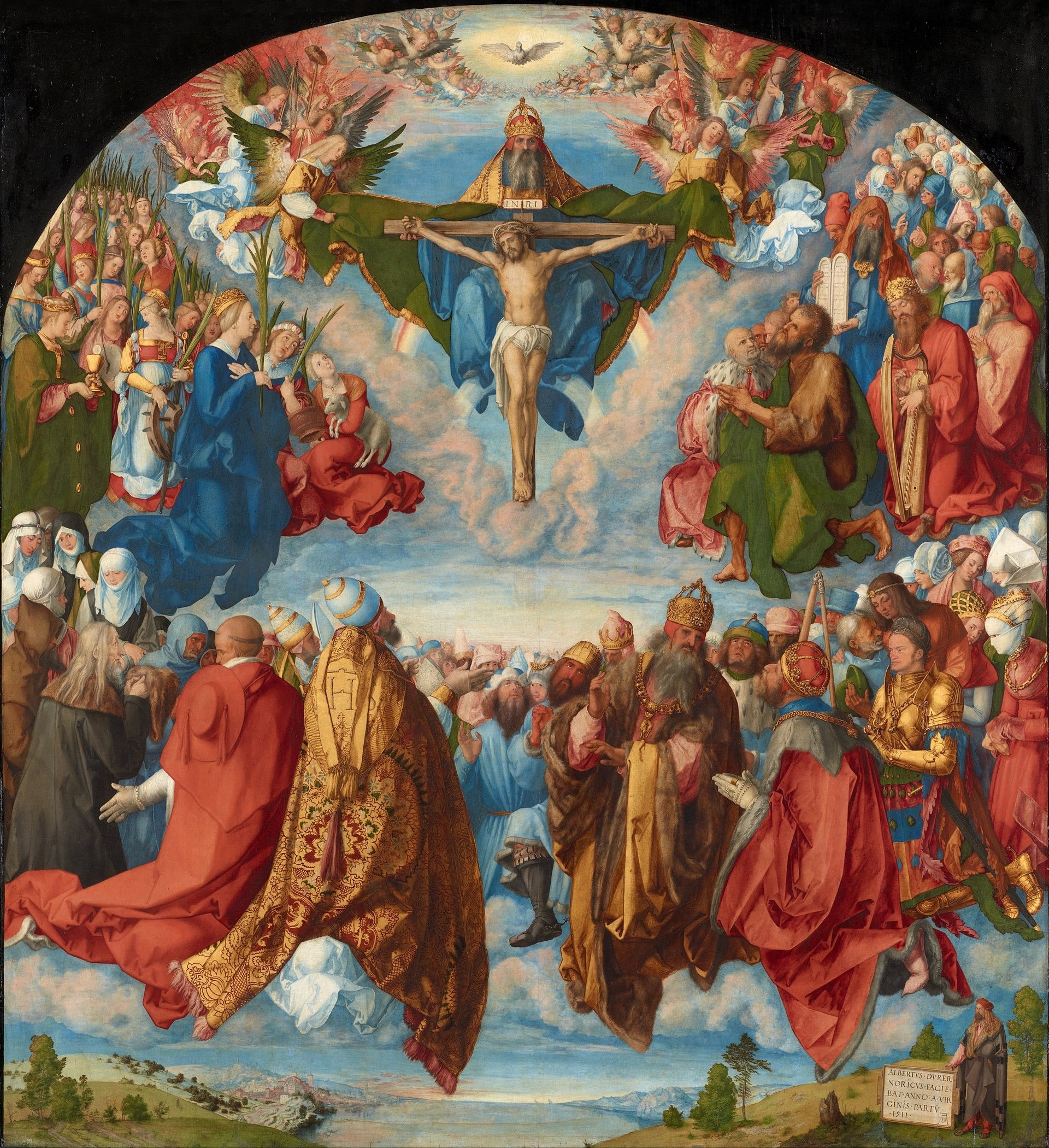 Tillbedjan av den Heliga Treenigheten - Albrecht Dürer