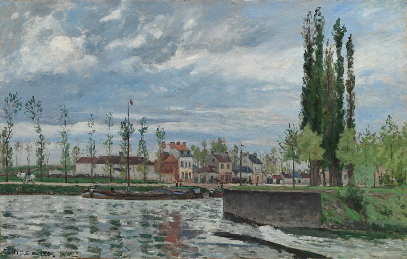 Slussen i Pontoise - Camille Pissarro