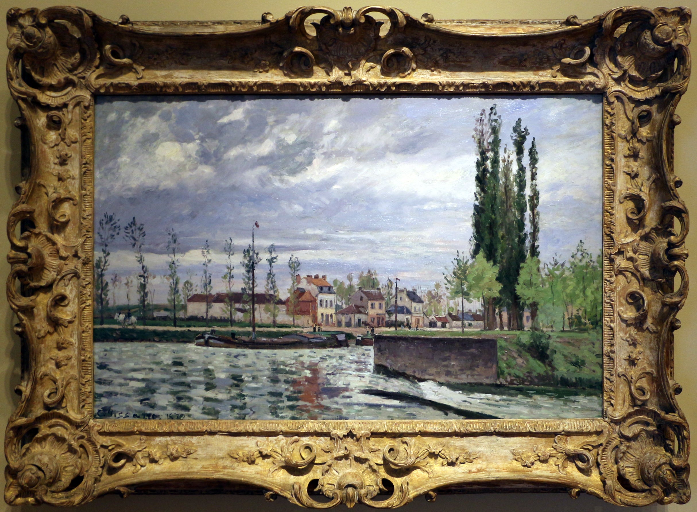 Slussen i Pontoise - Camille Pissarro