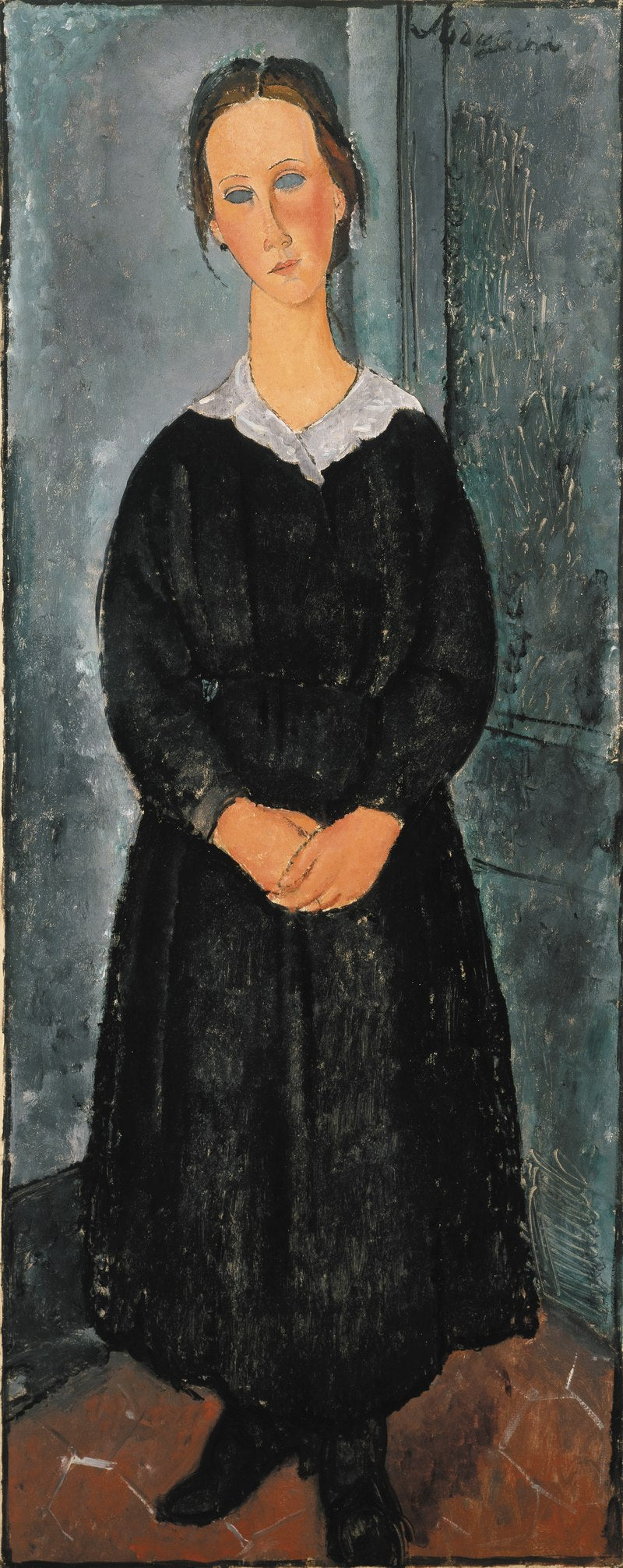 Reproduction du tableau « La Jeune Bonne - Amedeo Modigliani » par Alpha Reproduction en peinture à l’huile
