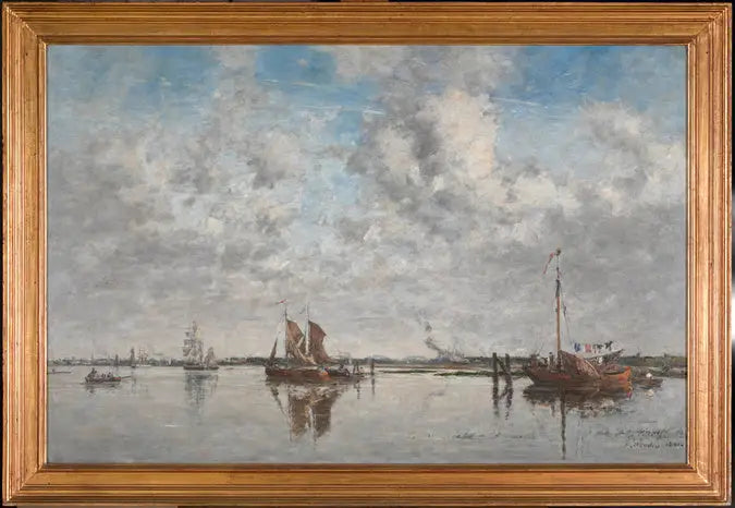 La Meuse à Rotterdam - Eugène Boudin - Alpha Reproduction