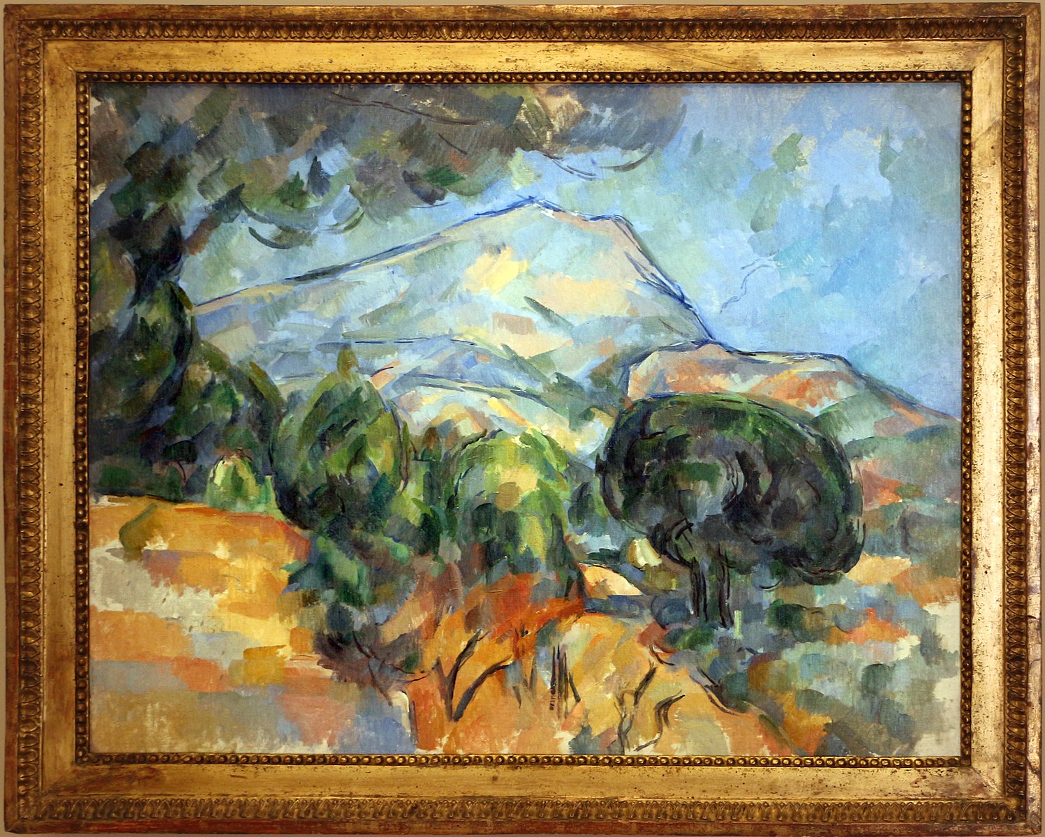 Det heliga berget Sainte-Victoire ovanför Tholonetvägen (med parasoljpine) - Paul Cézanne