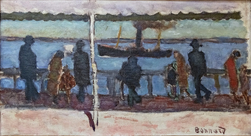 Promenaden vid flodstranden - Pierre Bonnard