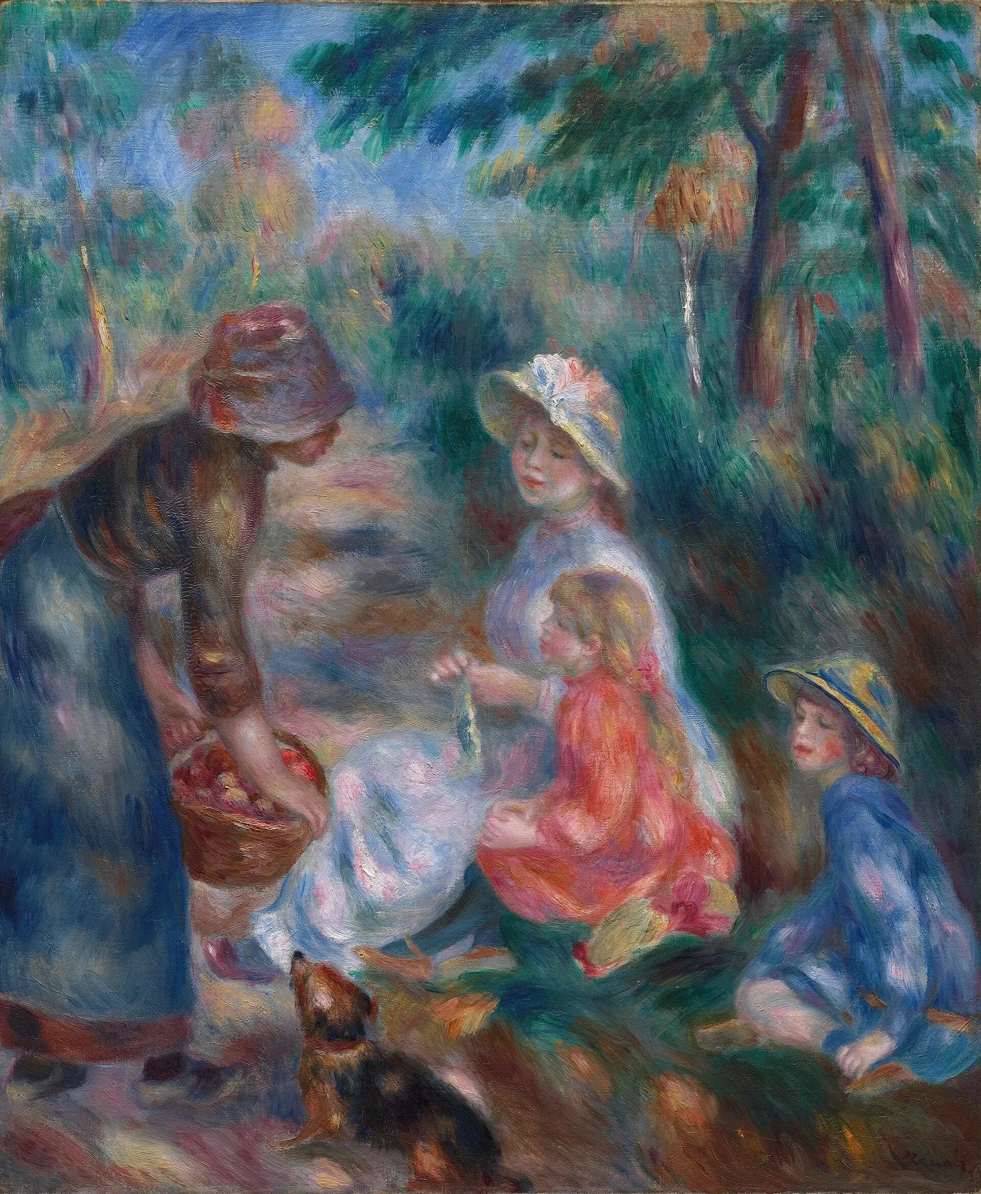 Reproduction du tableau « La Vendeuse de pommes - Pierre-Auguste Renoir » par Alpha Reproduction en peinture à l’huile