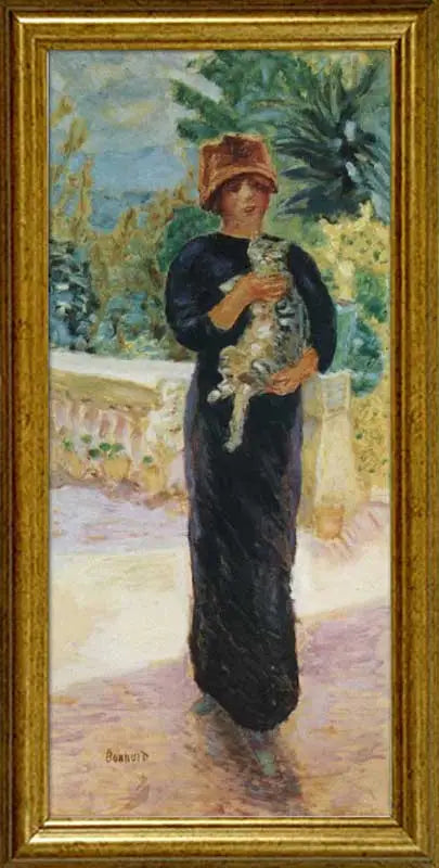 Kvinnan med katten - Pierre Bonnard
