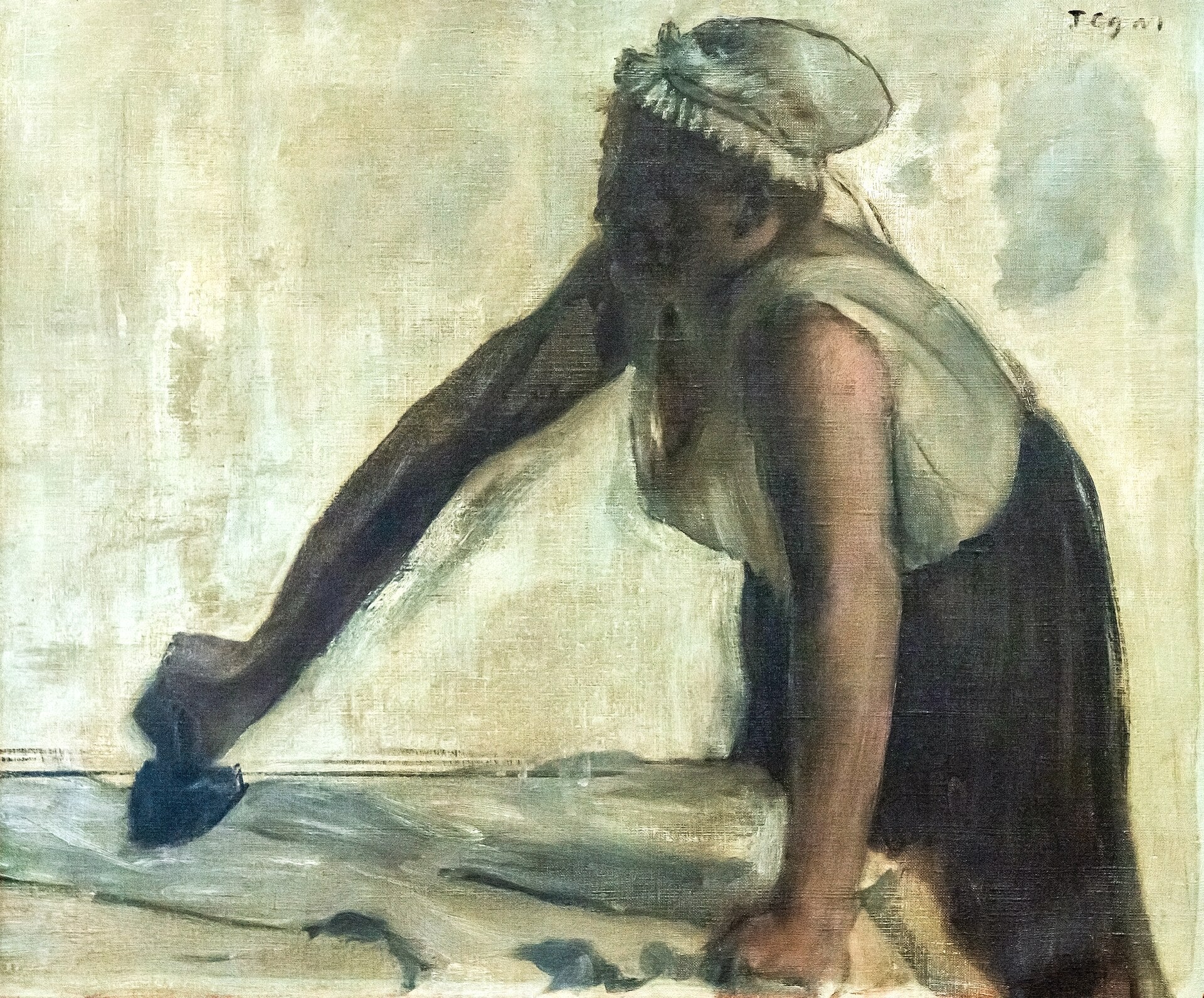 Den bakgrundsbelysta strykerskan - Edgar Degas