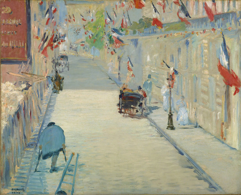 Mosnier Street with Flags - Édouard Manet