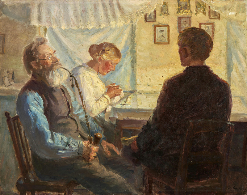 Prästmannens besök. - Anna Ancher