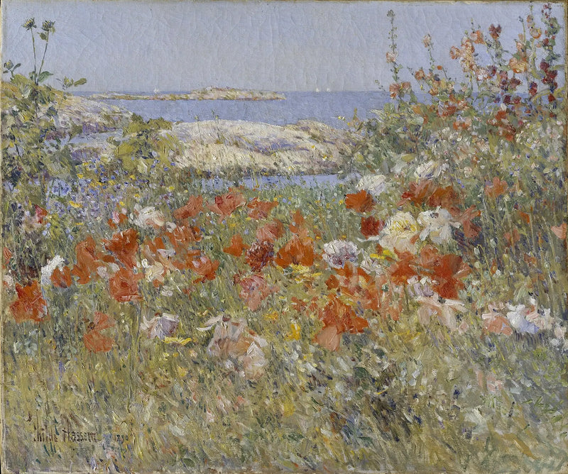 Cecilia Thaxters trädgård, Shoalsöarna, Maine - Childe Hassam