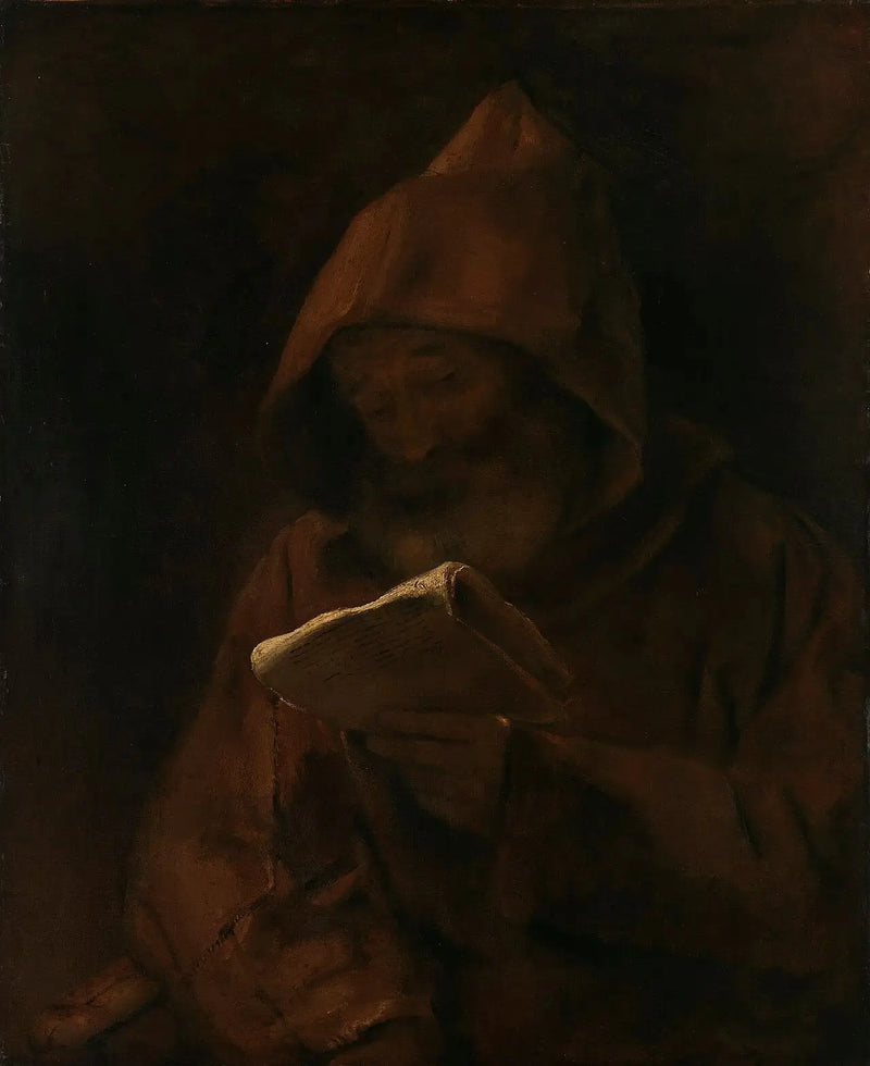 Läsa av munk - Rembrandt