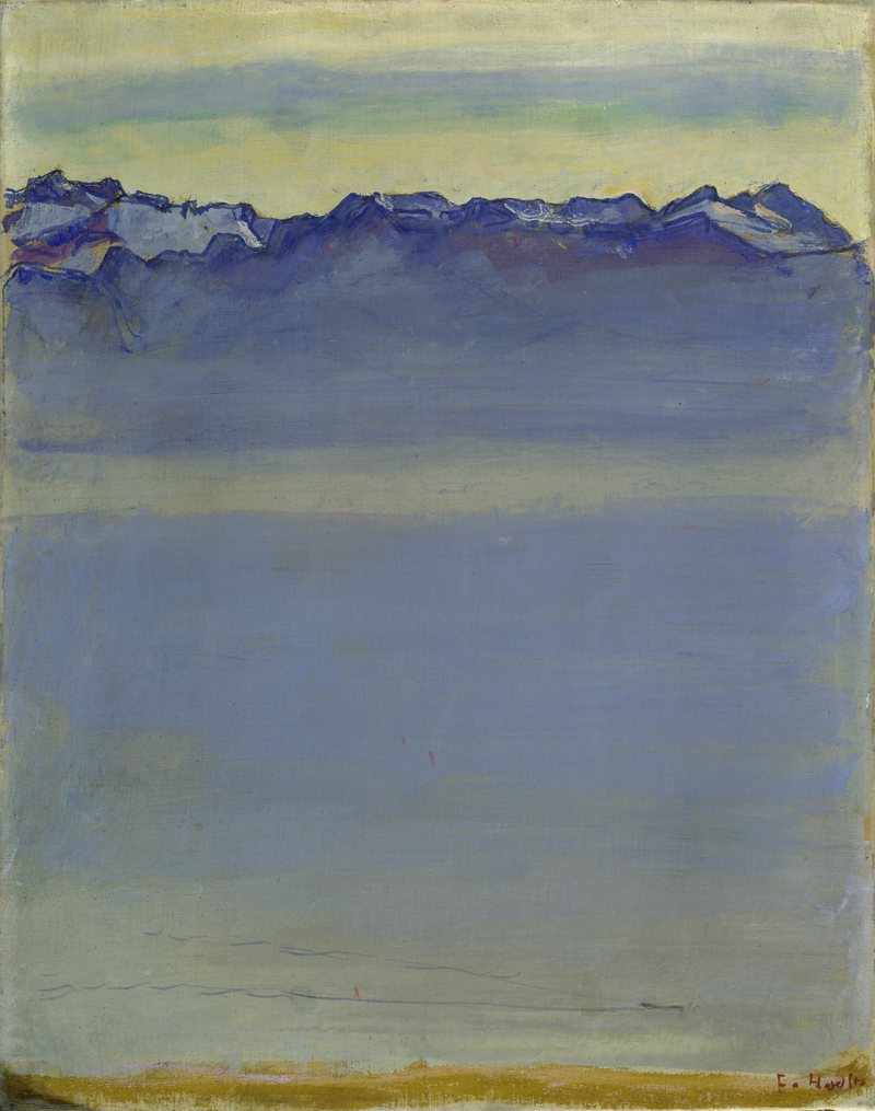 Lac Léman med de Savoyarde Alperna - Ferdinand Hodler