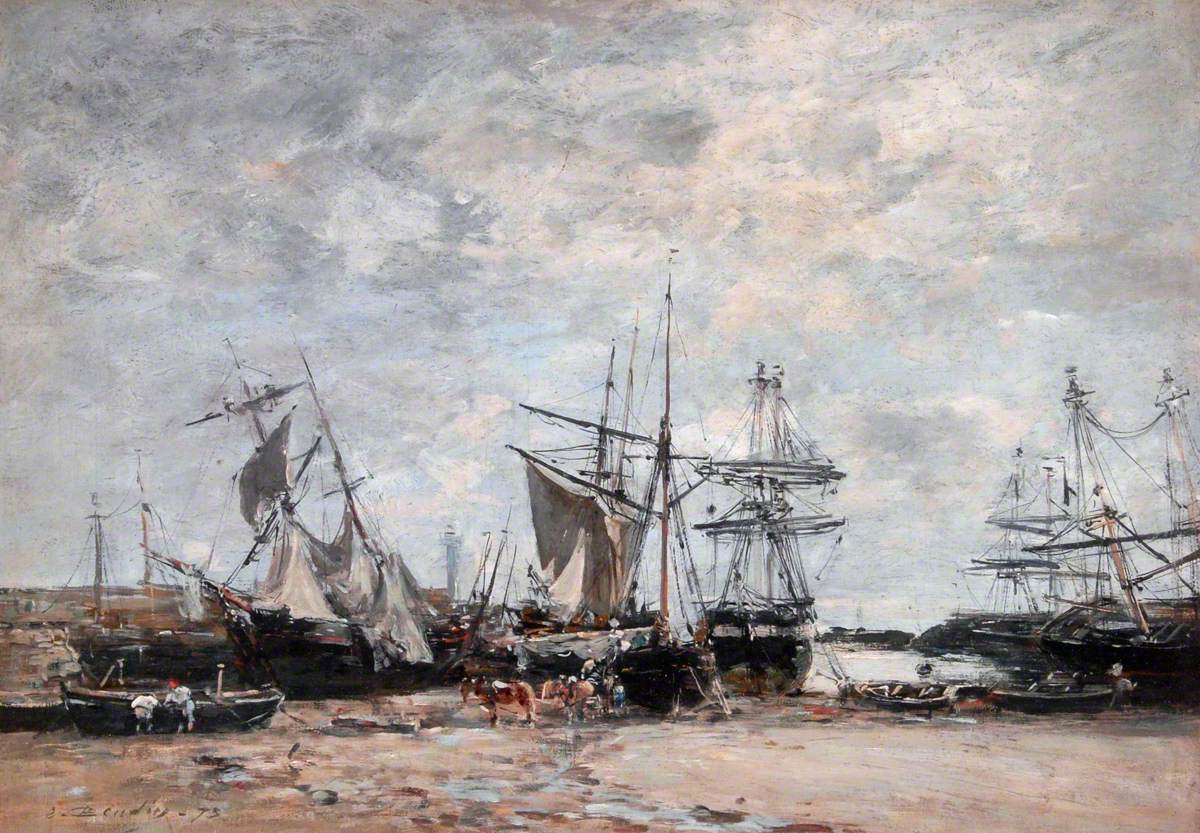 Reproduction du tableau « Le port de Pontrieux - Eugène Boudin » par Alpha Reproduction en peinture à l’huile