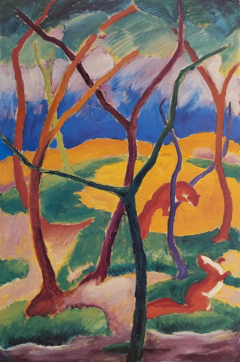 De små illrarna leker - Franz Marc