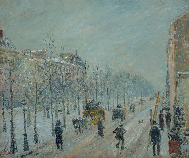 De yttre boulevarderna. Snöeffekt - Camille Pissarro