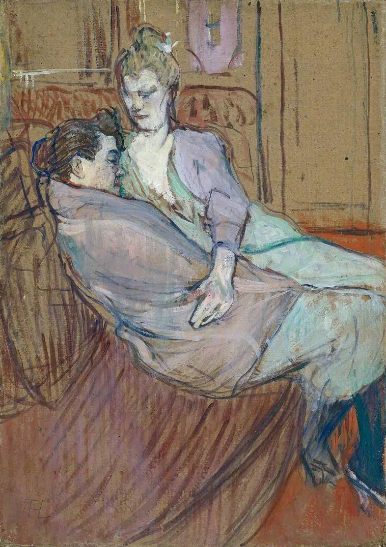 De två vännerna - Henri de Toulouse-Lautrec