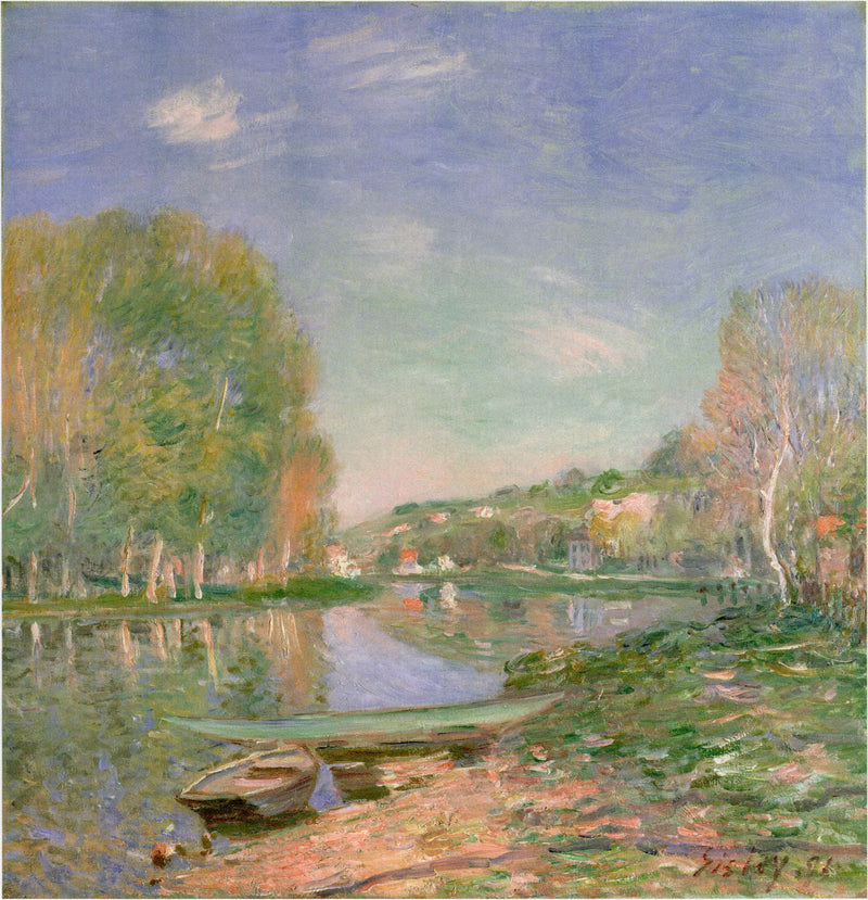 Loings stränder, morgon - Alfred Sisley