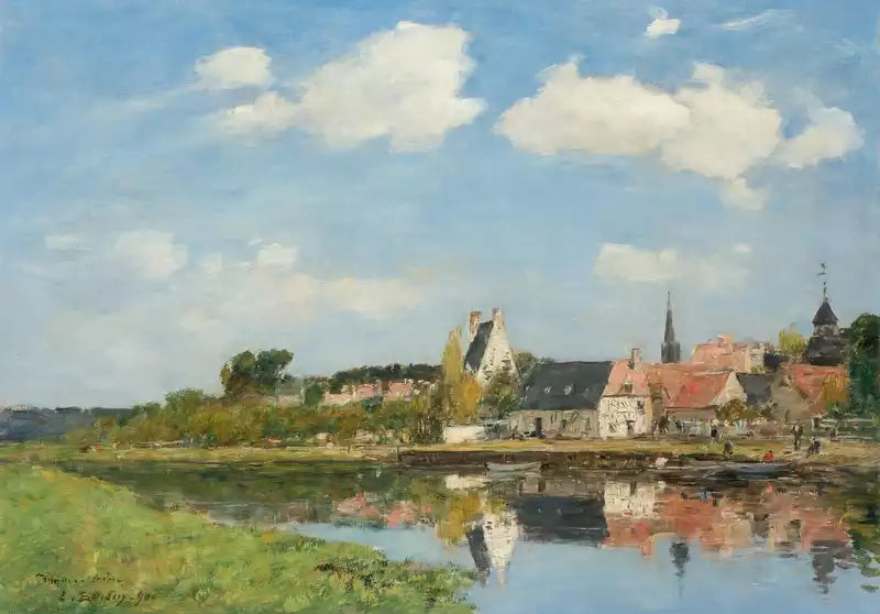 Reproduction du tableau « Le vieux port de Touques - Eugène Boudin » par Alpha Reproduction en peinture à l’huile