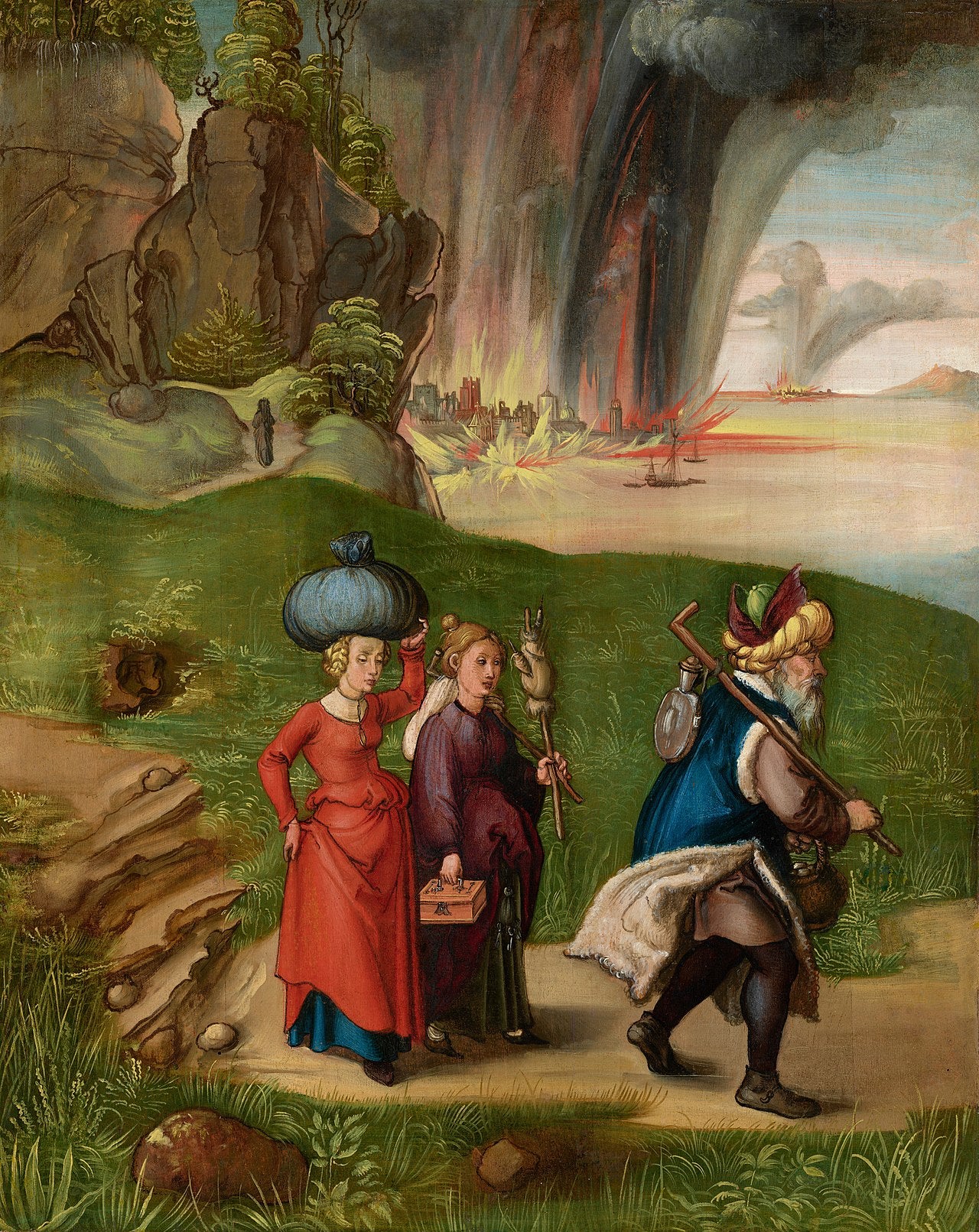 Lot och hans döttrar [revers] - Albrecht Dürer