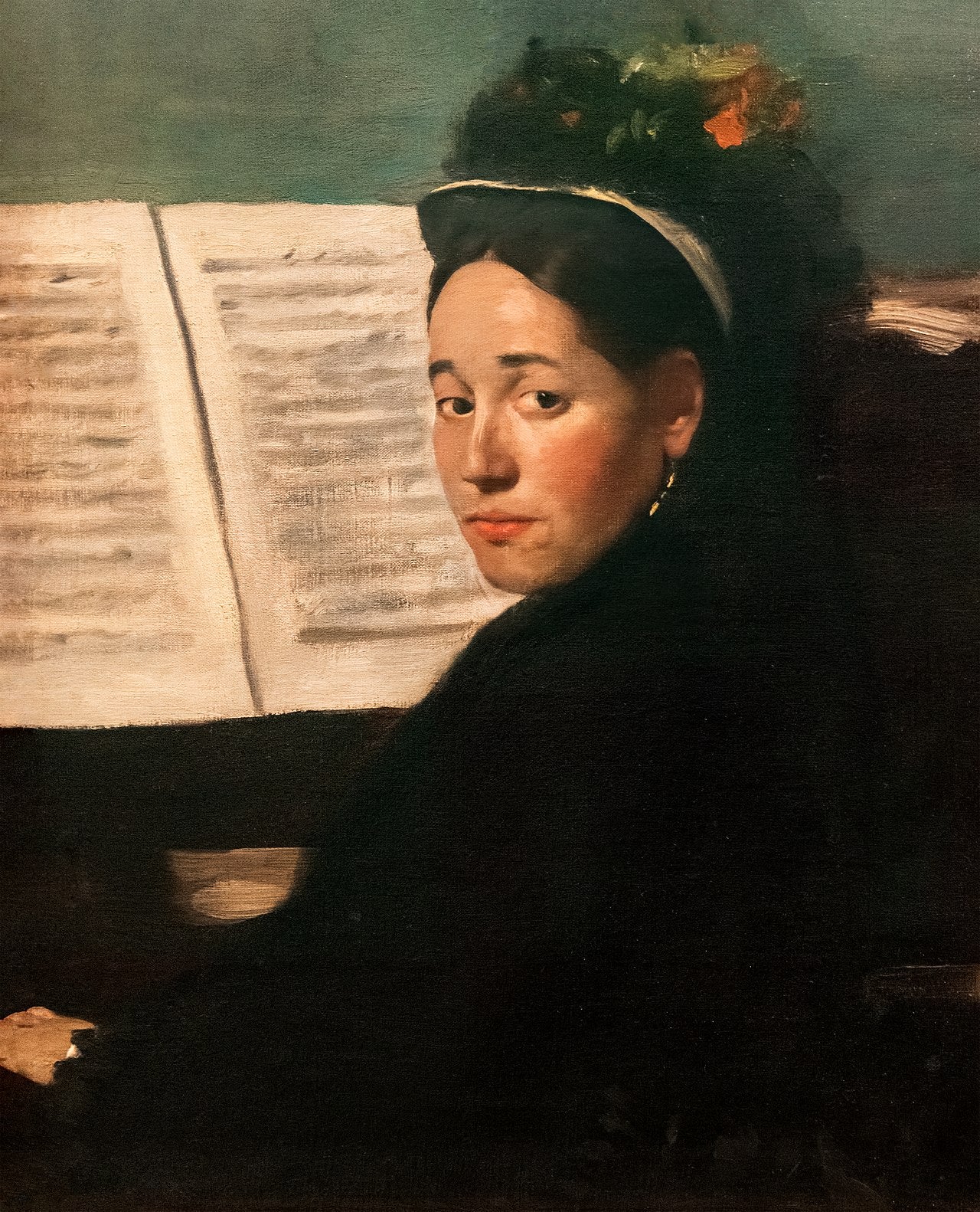 Mademoiselle Dihau vid pianot - Edgar Degas