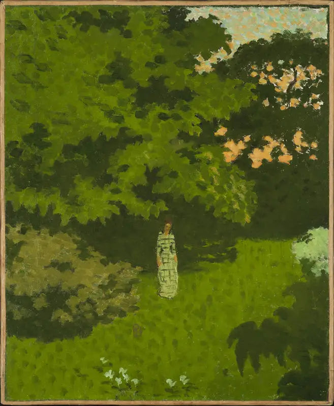 Fru Claude Terrasse i trädgården vid Clos au Grand-Lemps - Pierre Bonnard