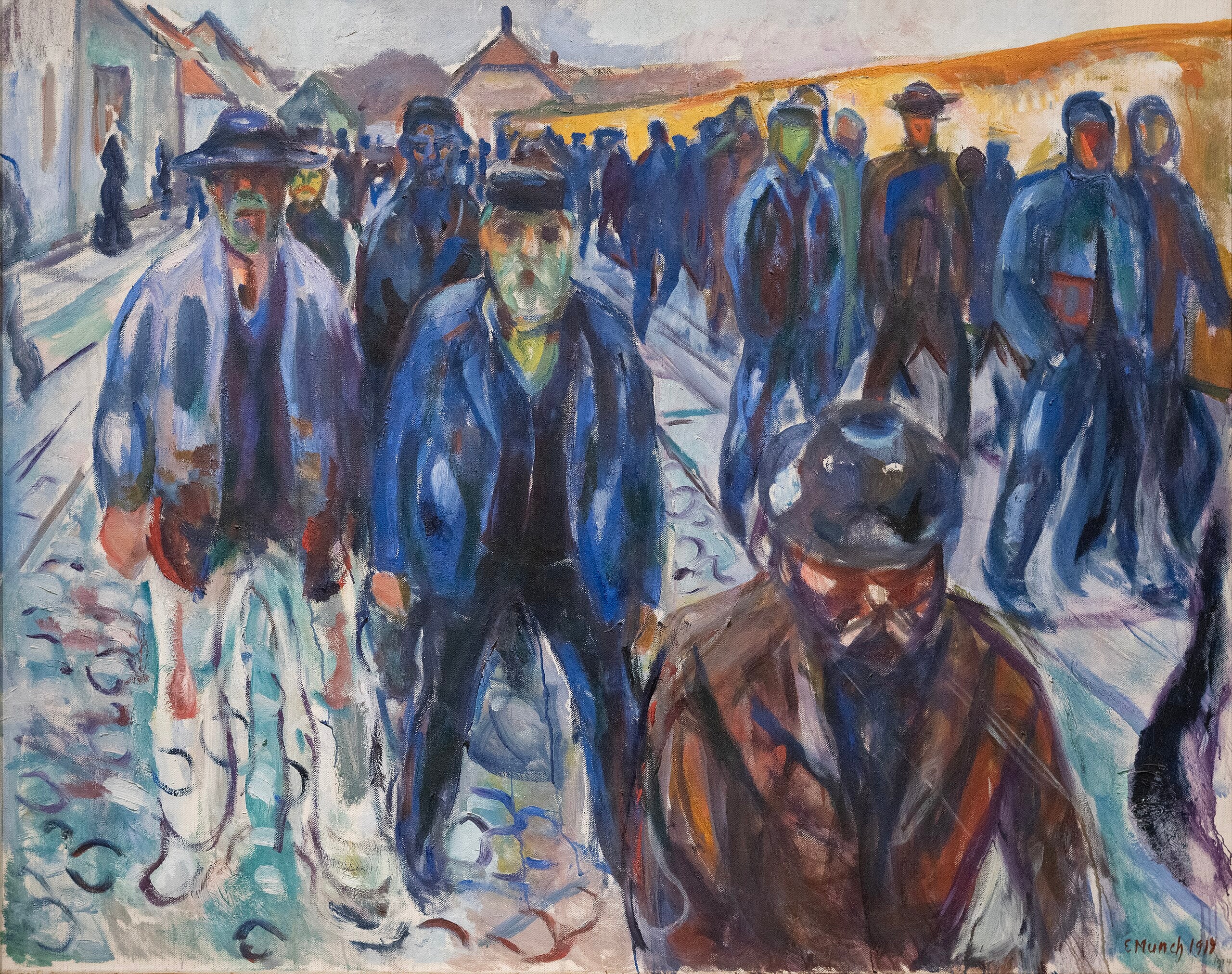 Arbetare på väg hem - Edvard Munch