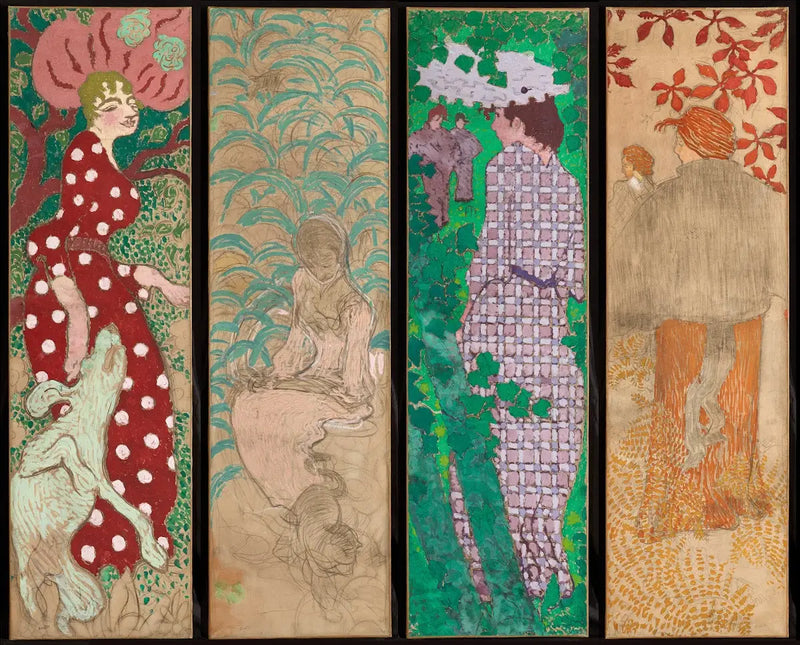 Dekorativa paneler - Kvinnor i trädgården - Pierre Bonnard