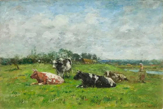 Betande i Normandie - Eugène Boudin