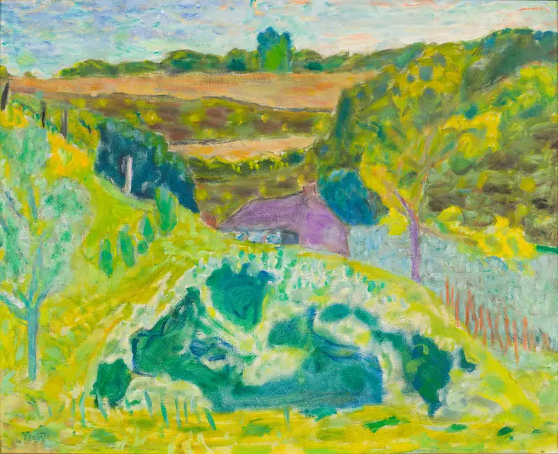 Landskap med det lila huset - Pierre Bonnard