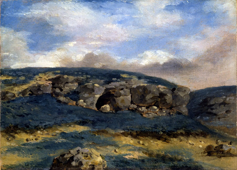 Landskap med klippor - Eugène Delacroix